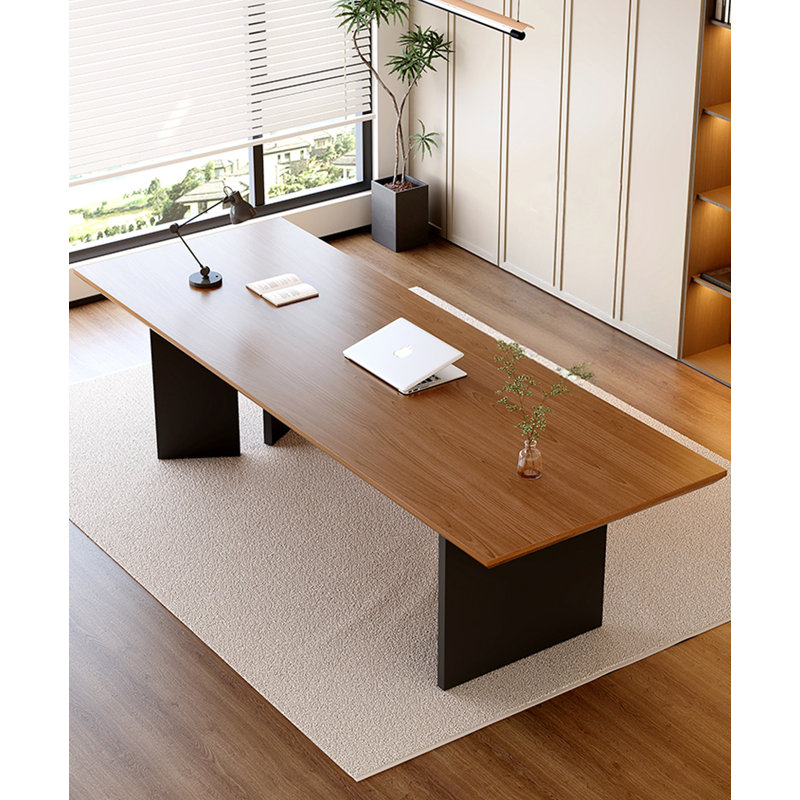 Modern minimalist solid wood desk, 29.5" H x 78.7" W x 31.5" D