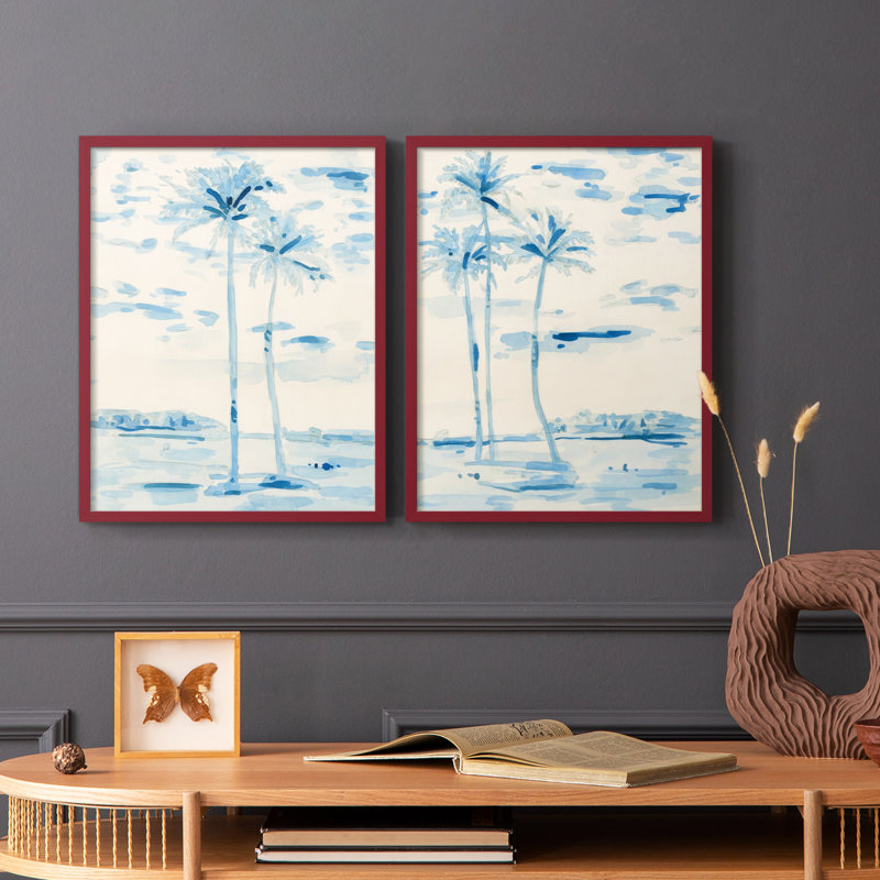 «Coconut Grove I», reproduction encadrée de qualité supérieure - prête à être accrochée - aucun clou requis - aucun clou requis