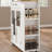 30 inch White Mobile Kitchen Island Cart with Storage, 360° Rolling Wheels, Rolling Island with Drawers, Spice Rack & Black Handle, Versatile Serving Cart for Kitchen & Dining-126287608