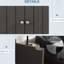 Bols surélevés pour animaux de compagnie avec armoire de 44 l, gris, pour rangement pour chien pour animaux de compagnie de grande taille, station d'alimentation, gris