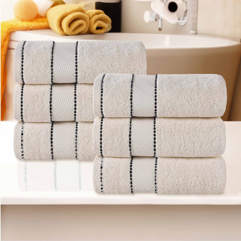Treiber Egyptian Giza Cotton Hand Towel, Ivory