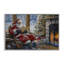Père Noël lisant par feu, estampe numérique par Imagine It Images-200204814-200204815