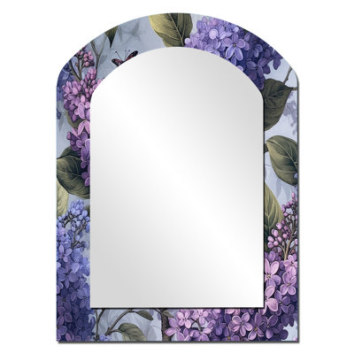 Lilas mauves parfumés fleurs II - miroir asymétrique floral