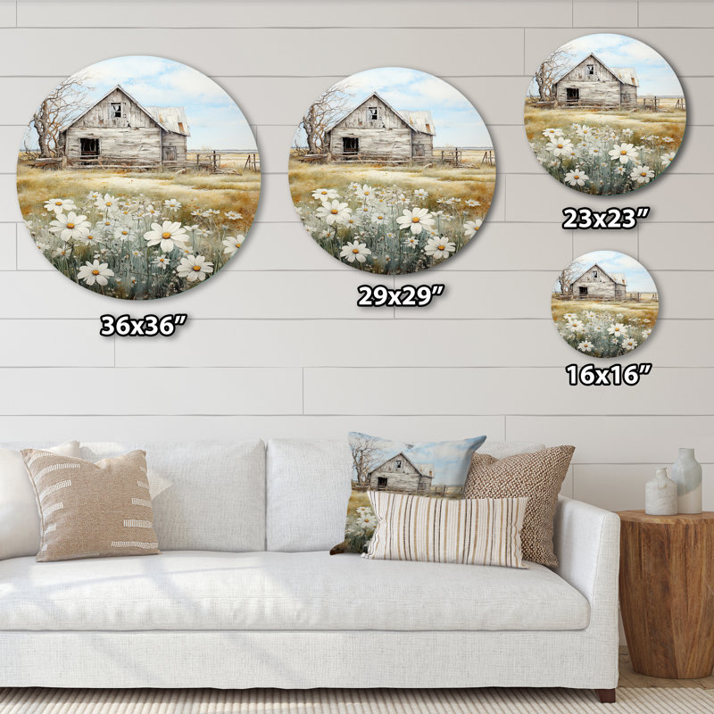 Arvilla - paysages d'art rond en métal, H 16 po x l 16 po