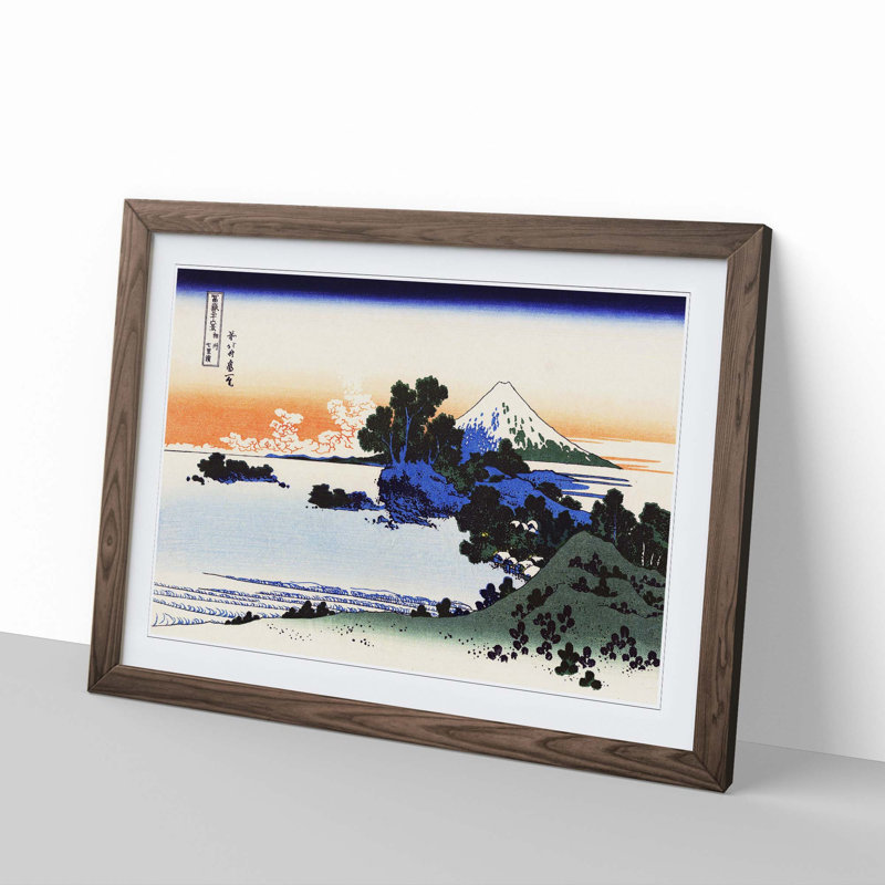 Shichiri Beach by Katsushika Hokusai - Framed Print, 36cm H x 48cm W x 2cm D, Walnut Framed