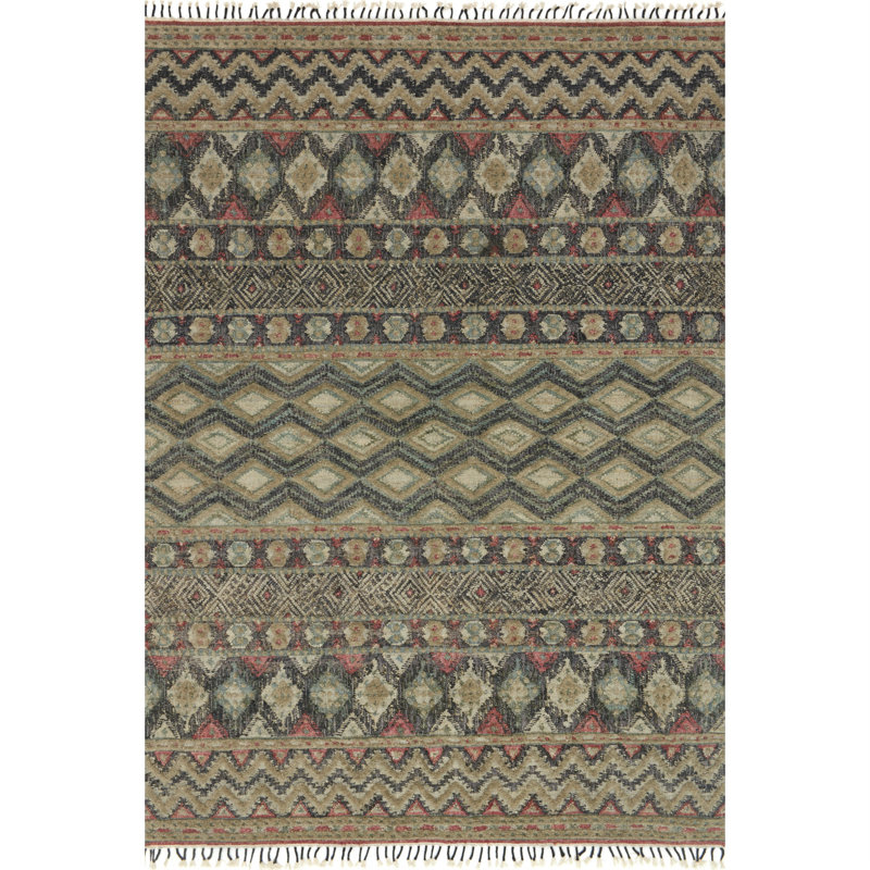 Tapis brun tissé à la main Bentonville, Rectangle 5 pi x 7 pi 6 po
