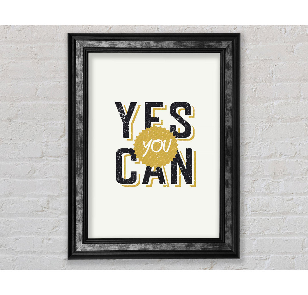 Yes You Can 2 - Einzelne Bilderrahmen Typografie