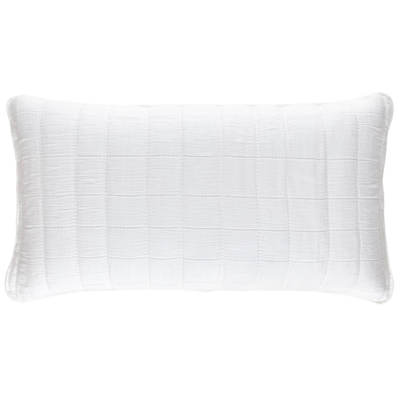 Monet White Quilted Sham, King