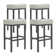 Counter Height Bar Stools Set of 2,Modern Kitchen Bar Stools, Metal Legs Backless Saddle Stool Chair