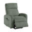 Fauteuil inclinable contemporain contemporain 1 pièce en velours côtelé moelleux vert-1818577361