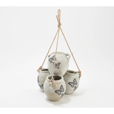 Hasan Washed Indoor/Outdoor Hanging Planter