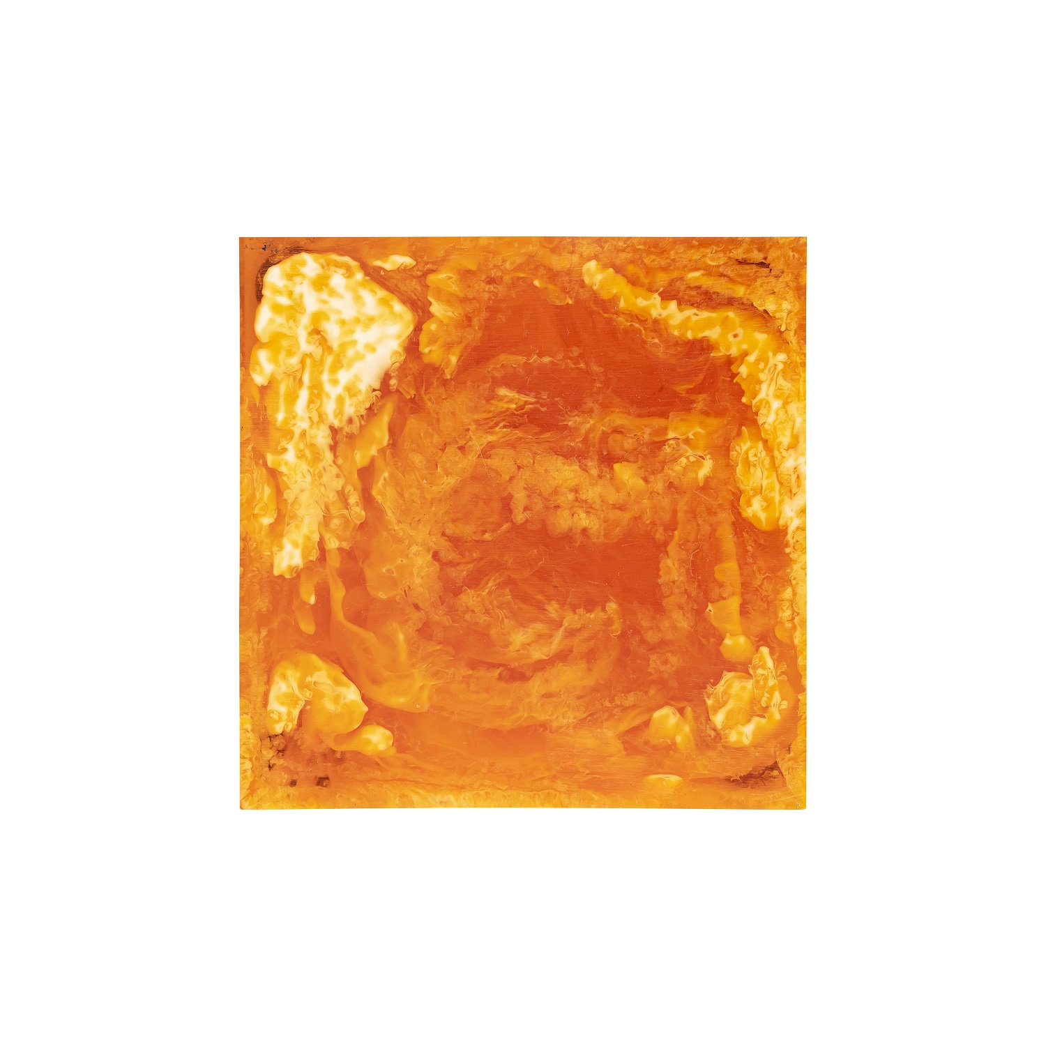 Square Resin Coaster Set, Orange