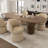 Modern Upholstered Dining Chair, Boucle Fabric Swivel Barrel Chair, Armless Side Chair With Wingback, Vanity Chair-658582557