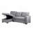 Upholstered Pull Out Sectional Sofa With Chaise-266153251