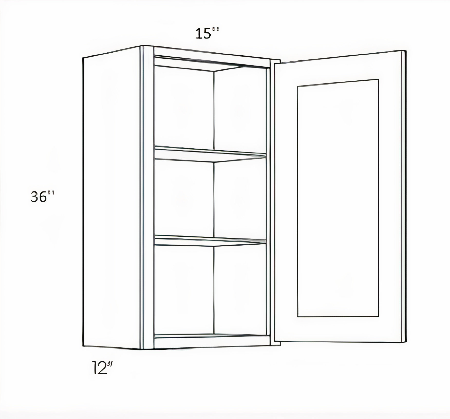 Vanity Atelier 15 W X 36 H X 12 D Ready To Assemble Kitchen Wall