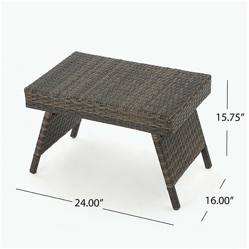 Table de collation en osier Salem, Brown Multi