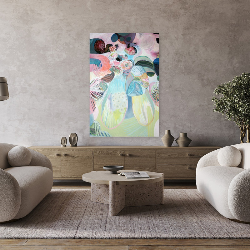 Art contemporain contemporain abstrait romantique, H 48 po x l 32 po
