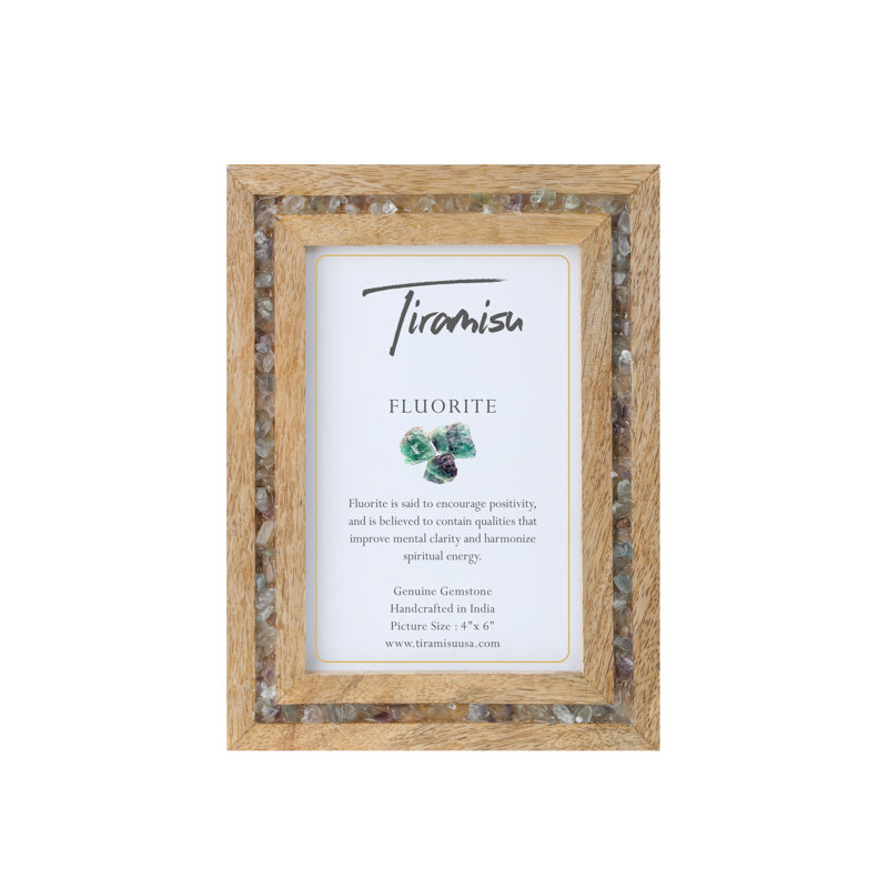 Brown Wood Beaded Picture Frame