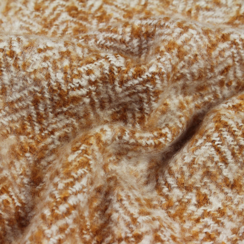 Hand Woven Throw Blanket, Gold