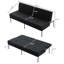 Canapé-lit futon 3 places, canapé-lit pliant simple, structure en métal robuste, polyester doux pour la peau, dossier réglable, convertible pour les petits espaces-130073743-130073741