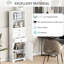 Grande armoire de rangement blanche avec 3 tiroirs et tablettes réglables pour la salle de bain, le bureau, le bureau, l'eau, les tablettes à surface lisse, la maison élégante