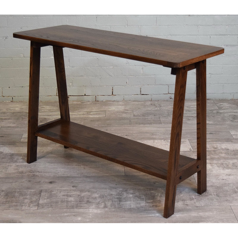 Streater 42'' Solid Wood Console Table, Mission Oak