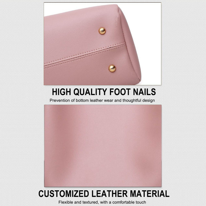 Ensemble de sac à main pour femme avec sac à main 3 pièces, Pink