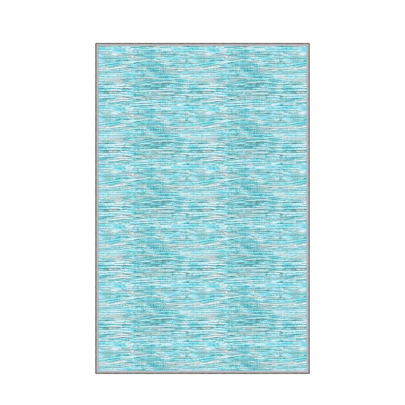 Stylish Woven Carpet, 31.5 x 47.2 inches | 100% Polyester, Pile Height: 0.04 inches, Total Height: 0.31 inches | Antibacterial, Non-Slip PVC Felt Underside | Machine Washable, Perfect for Living Room & Bedroom Decor