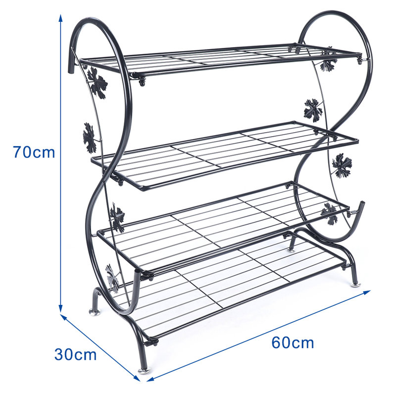 4-Tier Metal Shoe Rack