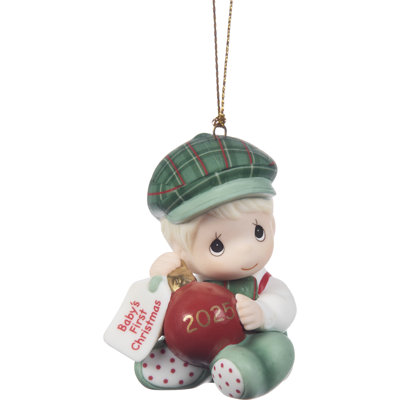 Ornement de Noël Precious Moments Baby Boy's First Christmas 2025