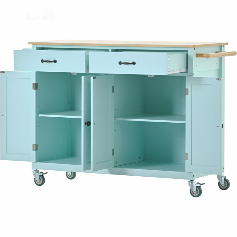 Chariot pour îlot de cuisine polyvalent avec beaucoup de rangement et de mobilité