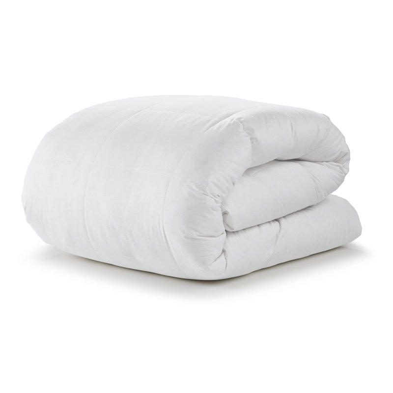 Down Feather 2-Piece Bundle: White Down Comforter & Down-Top Featherbed , Queen
