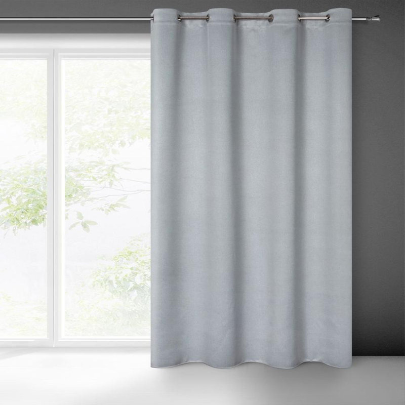 Carlo Eyelet Blackout Curtain, Grey