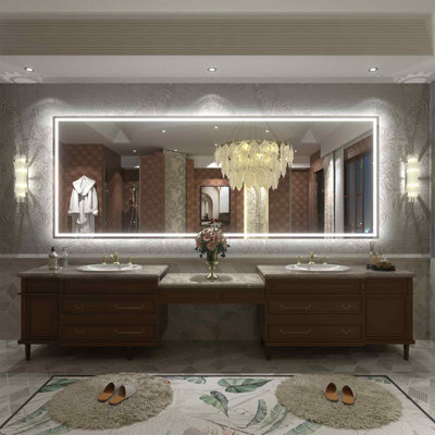 Front & Back LED Anti-Fog Tempered Glass Bathroom/Vanity Mirror - Basics by Wayfair™