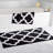 Freja 2PC Cotton Bathroom Rug Set - Bath Mat Set with Trellis Pattern and Non-Slip Base-19700891