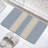 Blue Beige Striped Doormat, 24L x 36W, for Entrance Porch