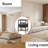 Multi-Functional Bedside Table With Charging Station & Adjustable Fabric Drawer-1696999414