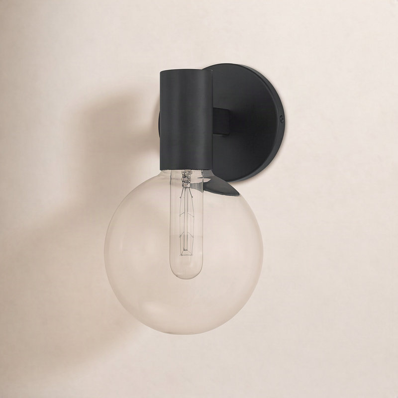 Romi Metal Armed Sconce in Matte Black, Matte Black