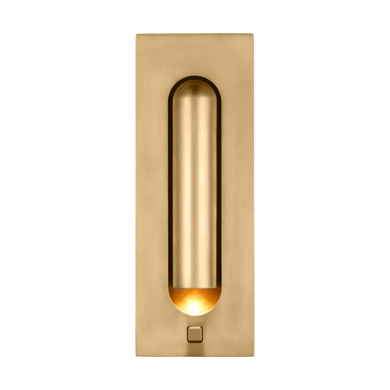 Ponte LED Flush Mounted Sconce, Hand Rubbed Antique Brass