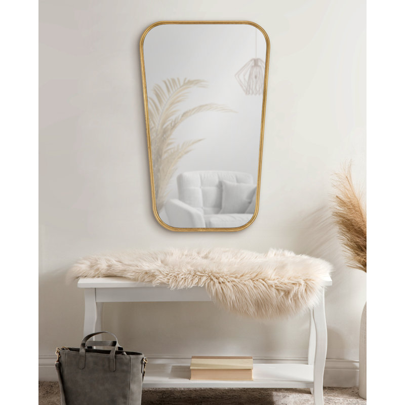 Engineered Wood NA Mirror, Gold