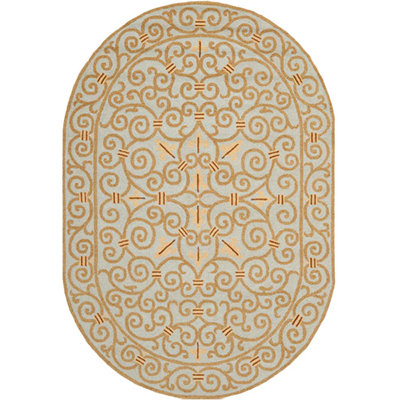 Cher Hand Hooked Wool Pile Oriental Rug