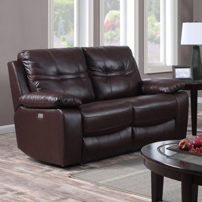 Raelyn Faux Leather Reclining Loveseat