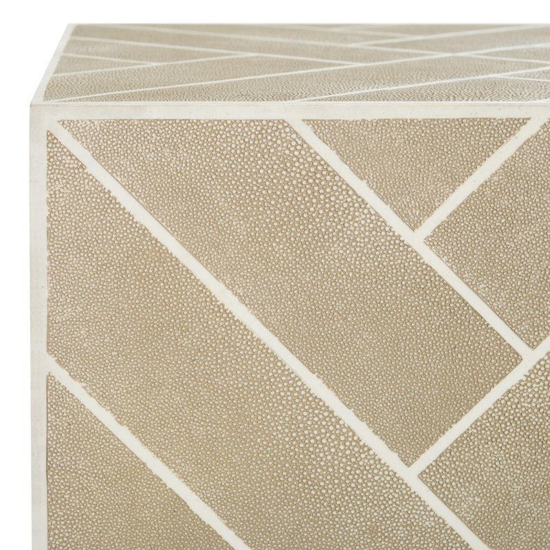Table de bout block Shagreen, Beige