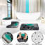 Ensemble de rideau de douche Layonni Floral avec crochets inclus-1691456935