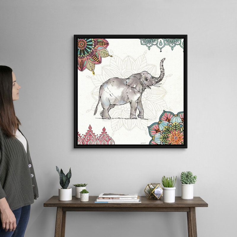 Reproduction d'art sur toile, H 32 po x l 32 po x P 2 po, Toile avec cadre noir