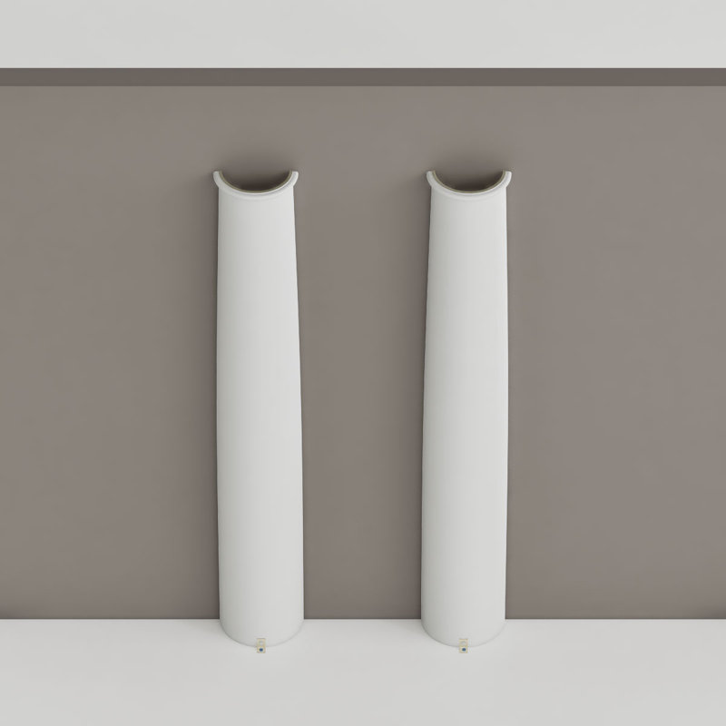 Colonne ronde Endura-Stone, 12 po de diamètre x H 9 pi, Base toscane et capitale romaine corinthienne