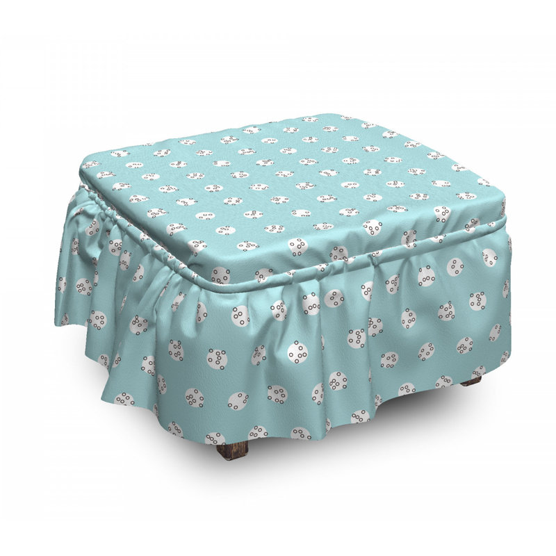 Box Cushion Ottoman Slipcover
