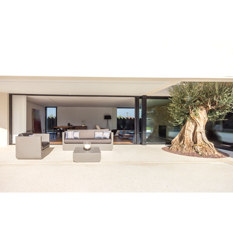 Ulm Plastic Coffee Table, Ecru, 32.25" W x 32.25" L x 11" H