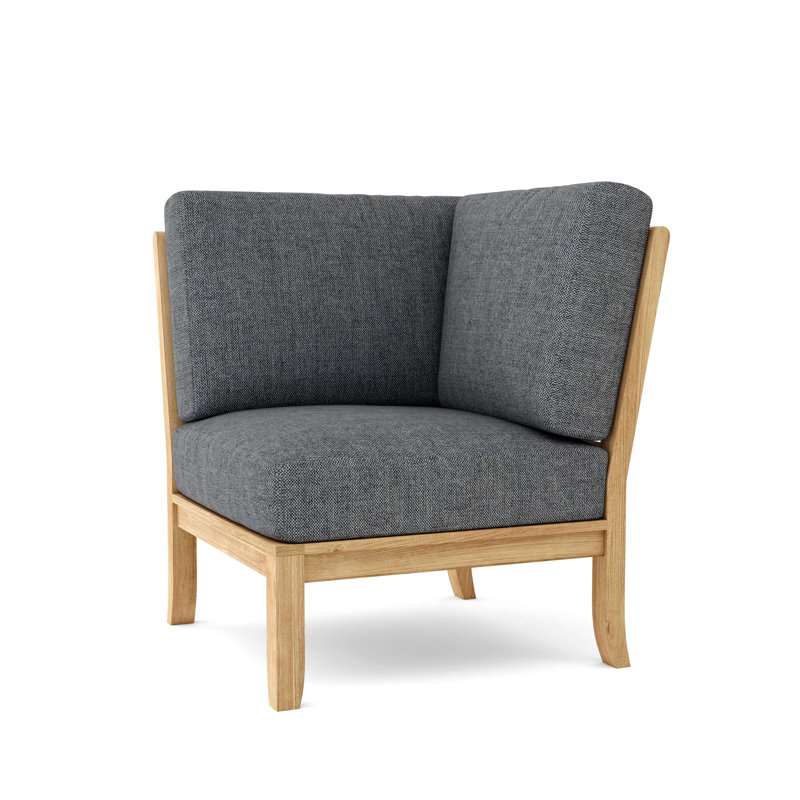 Natsepa Outdoor Teak Corner Wedge Lounge Chair