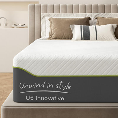 Matelas infusé de mousse viscoélastique gélifiée certifié CertiPUR-US avec housse lavable